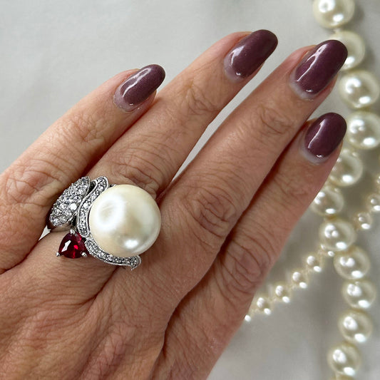 Práchtige theatrale vintage ring - sterling zilver 925 - maat 18 | 57